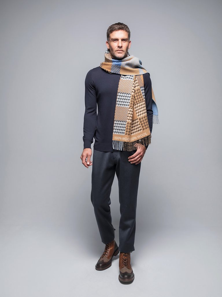 Johnstons of Elgin Campaign for Wool 10th Anniversary Scarf in The Derwent